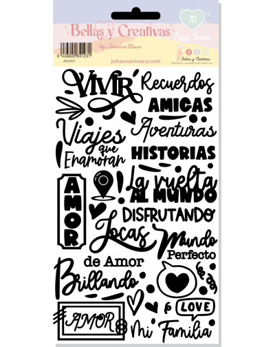 STICKERS PUFFY FRASES BLACK...