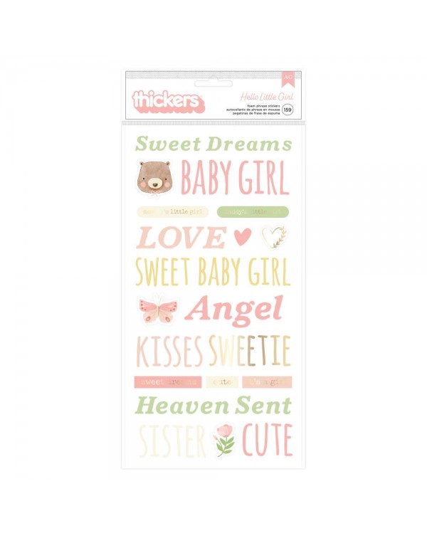 STICKERS HELLO LITTLE GIRL AMERICAN CRAFTS