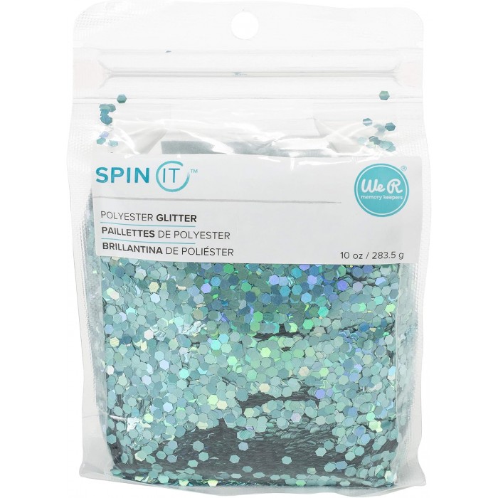 WE R MEMORY KEEPERS SPIN IT SUPER CHUNKY GLITTER 10OZ TEAL