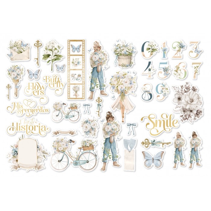 DIE CUTS ILUSTRACIONES BLUE BUTTERFLY NEBIAN