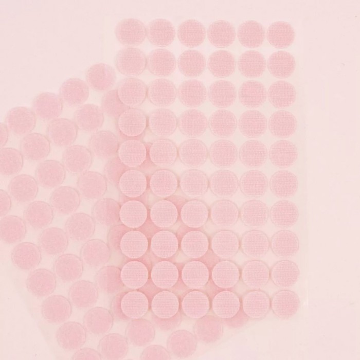 SET DE 60 CIRCULOS DE VELCRO ROSA 15MM