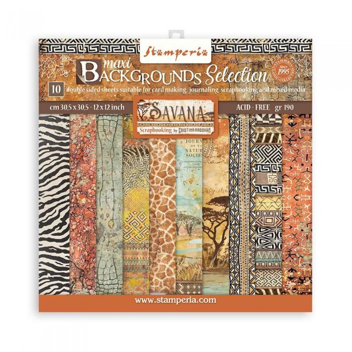 PAPER PAD BKD SAVANA 12 X 12 STAMPERIA