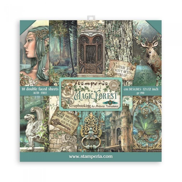 PAPER PAD MAGIC FOREST 12X12 STAMPERIA