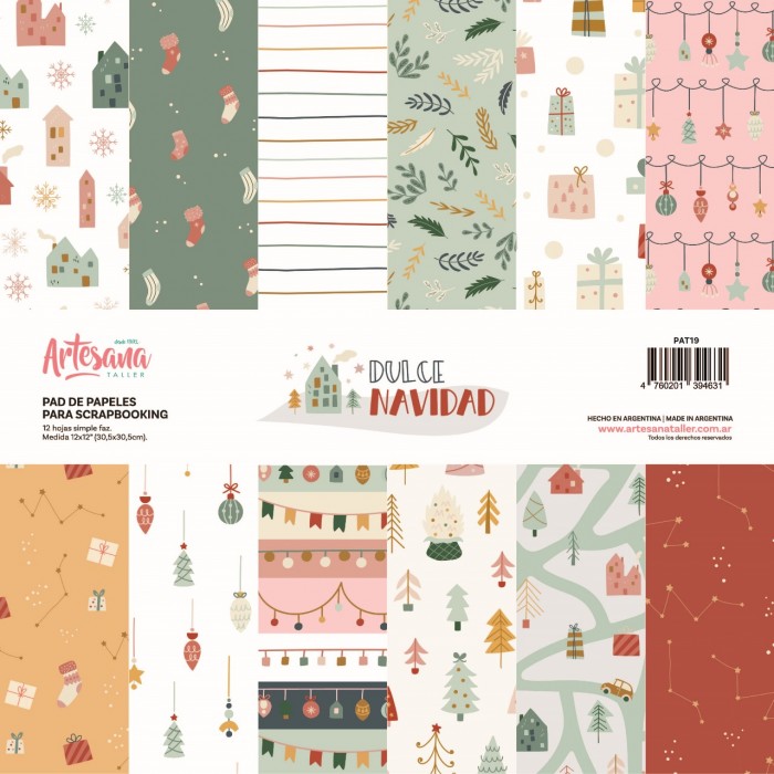 PAD DE PAPELES DULCE NAVIDAD ARTESANA TALLER