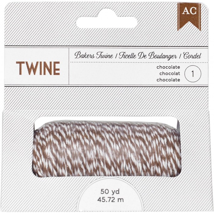 AMERICAN CRAFTS BAKERS TWINE CORDEL CHOCOLATE