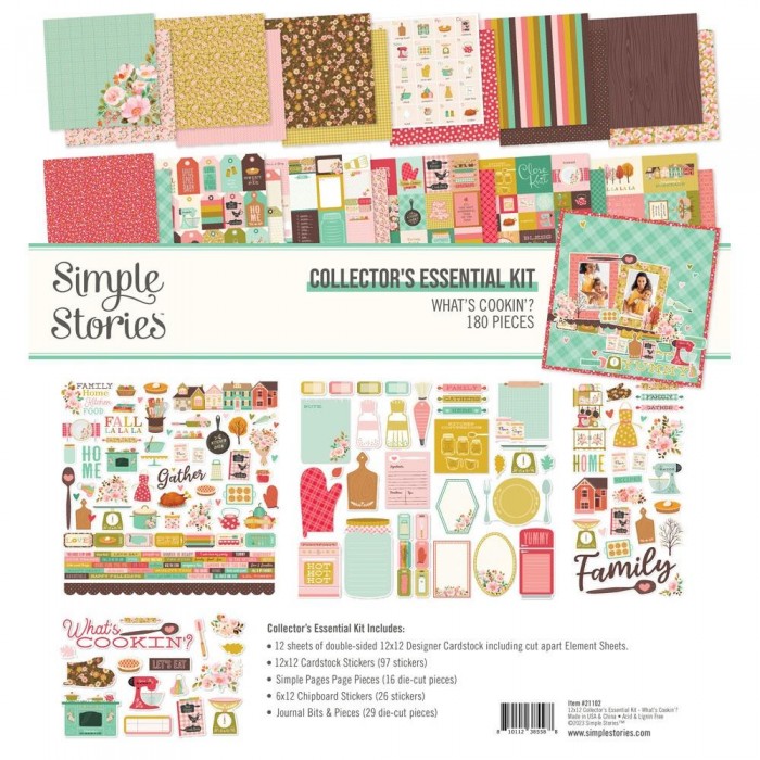 KIT ESENCIAL DE COLECCION WHAT´S COOKIN SIMPLE STORIES