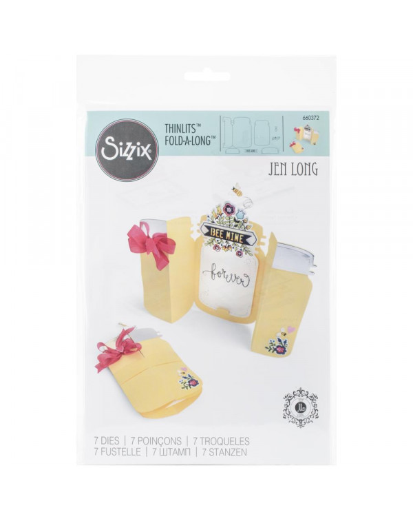 TROQUEL THINLITS FOLD-A-LONG CARD, JAR FOLD-A-LONG SIZZIX