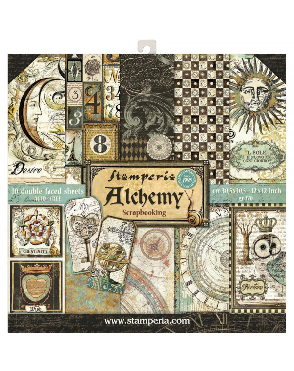 STAMPERIA ALCHEMY 10 DOUBLE FACED SHEETS 190GR SKU SBBL34