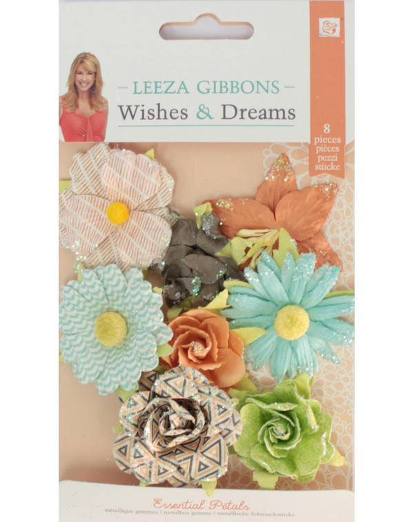 FLORES DE PAPEL ESSENTIAL PETALS WISHES & DREAMS 8 U. LEEZA GIBBONS