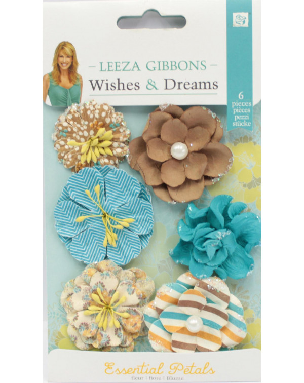 FLORES DE PAPEL ESSENTIAL PETALS WISHES & DREAMS 6 U. LEEZA GIBBONS