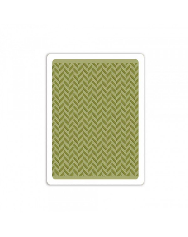 SIZZIX TEXTURED IMPRESSIONS HERRINGBONE 661200