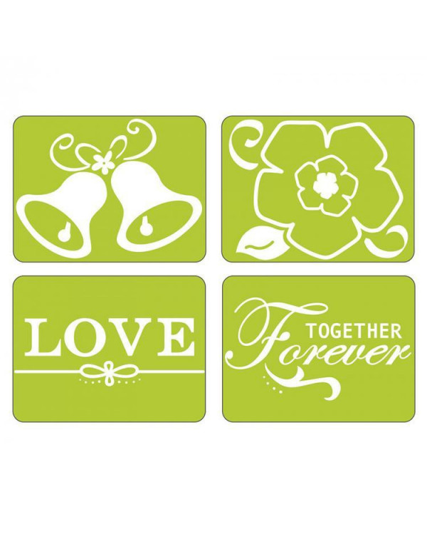 SIZZIX TEXTURED IMPRESSIONS 661488 TOGETHER FOREVER SET