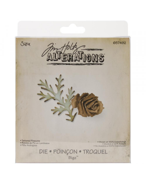 TROQUEL TIM HOLTZ ALTERATIONS TATTERED PINE CONE SIZZIX