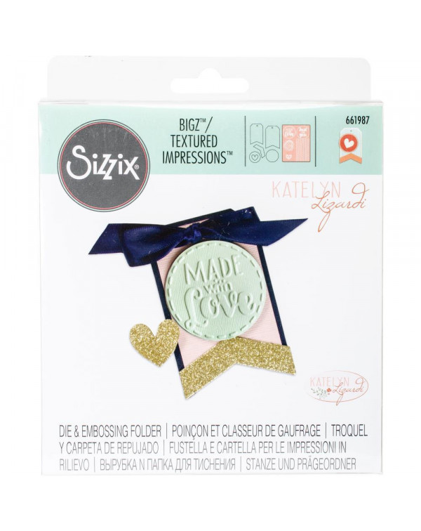 TROQUEL BIGZ CON CARPETA DE EMBOSSING  BANDERIN SIZZIX