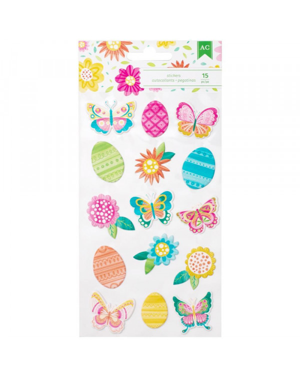STICKERS 3D PUFFY HELLO SPRING PASCUA AMERICAN CRAFTS