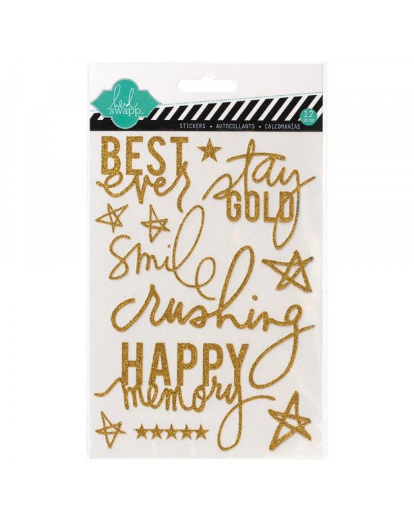 STICKERS GLITTER GOLD HEIDI SWAPP