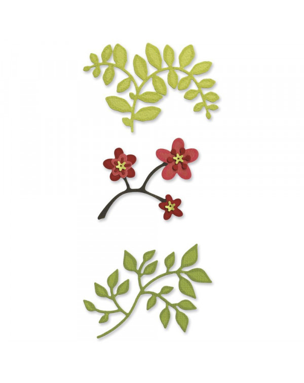 SIZZIX SIZZLITS MEDIUM 656064FLOWERS, BRANCHES & LEAVES SET