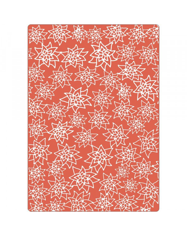 SIZZIX TEXTURED IMPRESSIONS PLUS 663226 FLORES NAVIDEÑAS