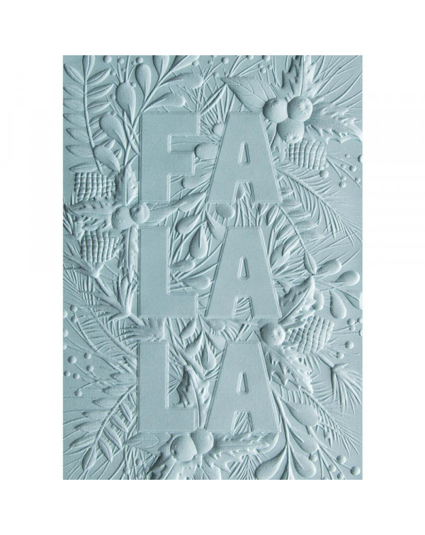 SIZZIX 3-D TEXTURED IMPRESSIONS 663207 FA LA LA