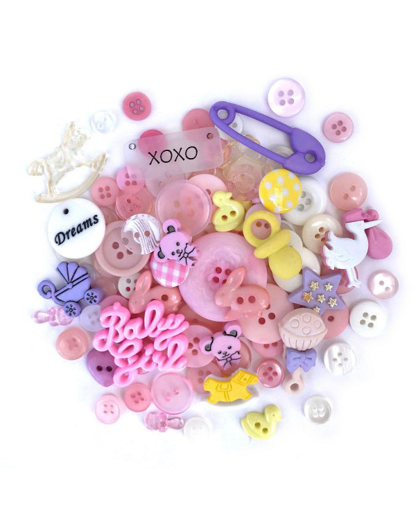 BOTONES BABY GIRL VALUE PACK BUTTONS GALORE & MORE