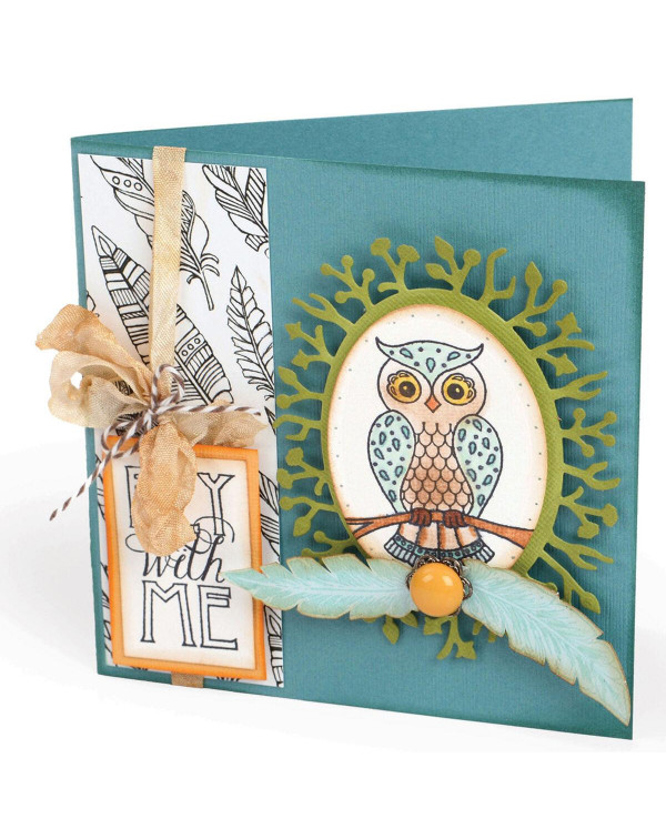 SELLO OWL & FEATHERS SIZZIX 661141