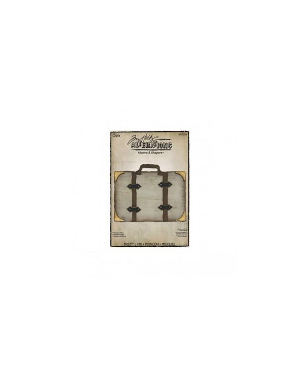 TROQUEL MOVERS & SHAPERS BASE BY TIM HOLTZ 5.5"X6" VINTAGE VALISE SIZZIX