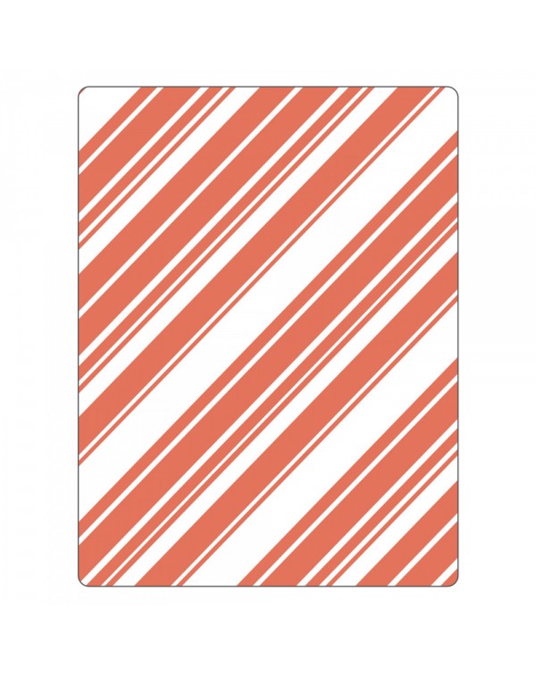 SIZZIX TEXTURED IMPRESSIONS CANDY CANE STRIPES 661419