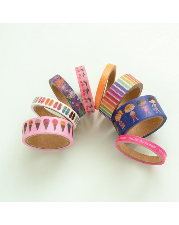 CINTAS WASHI TAPE SUN & FUN PEBBLES